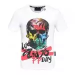 t shirt philipp plein homme originale  ppday blanc